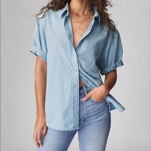 Aritzia Denim Forum Chambray Jane Shirt xxs